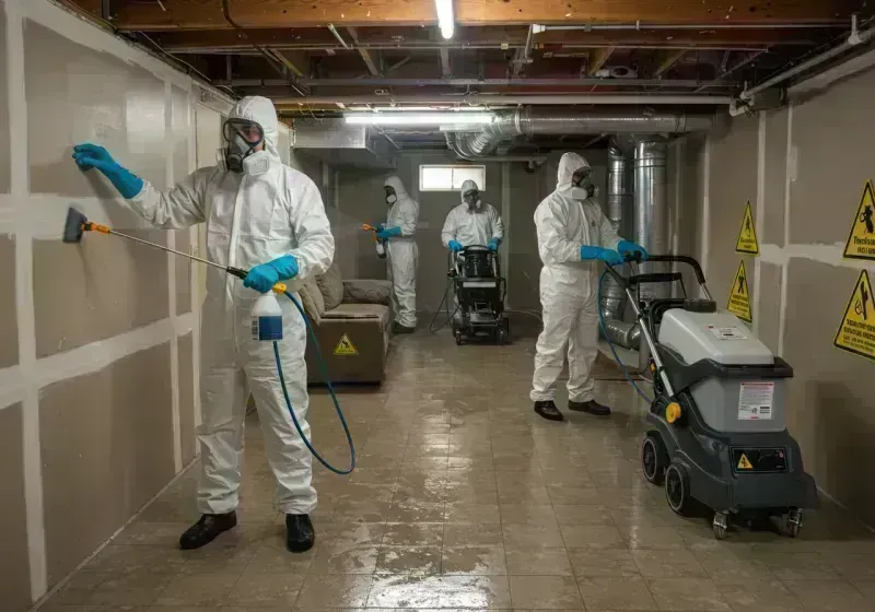 Basement Moisture Removal and Structural Drying process in Hawley, MN